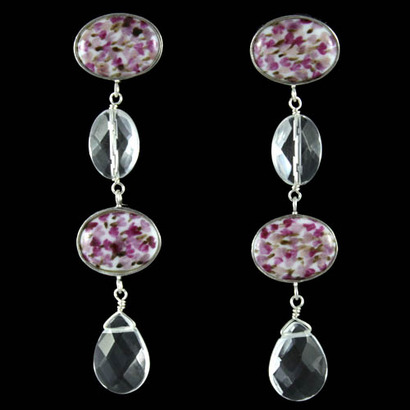 Brinco de Prata com Cristal