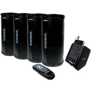 Parlantes (4u) Inalambrico IN/Outdoor c/ ctrl y Transmisor 110V o Pilas SPK-VELO-4KIT2