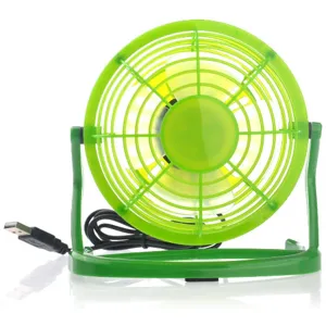 Ventilador de Escritorio USB 4" silencioso con rejilla color Verde PN:4745