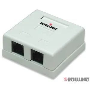 Roseta RJ 45 cat5e c/ doble jack cod 210898