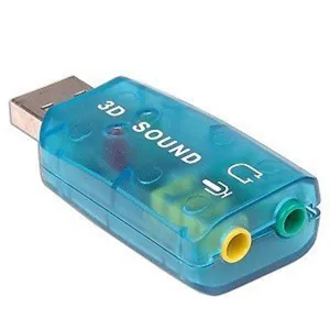 Adaptador sonido USB 2.0 External 3D Sound Card Adapter for PC Notebook Laptop