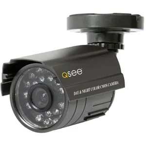 Camera Outdoor 3.6mm Color CMOS 400TVL 40ft Night Vision SIN Cables QSM1424W