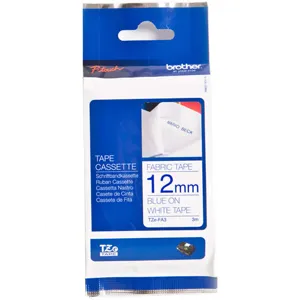 Cinta para Tela azul sobre blanco 12mmx2.98mm pn: TZE-FA3