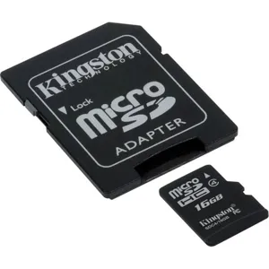 Memoria 16GB microSDHC Class 4 con adaptador pnSDC4/16GB