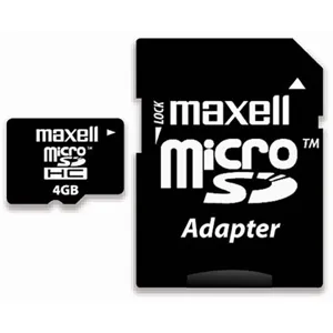 MICRO SD 4GB MAXELL C/ADAPTADOR CLASE 6 PN: MCSD-4096