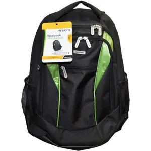 Mochila 17" negro/verde ARG-BP-0621G