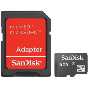 4Gb micro SD Card + Adaptador Class4  SDSDQM-004G-B35A