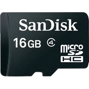 Memoria 16GB micro SD Card + Adaptador Clase 4 PN:SDSDQM-016G-B35A