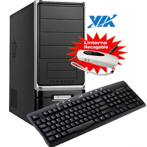 PC Asrock Via VX900 2G/250G dvdrw Teclado + Linterna Regalo