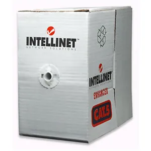 CABLE de red cat 5e 305 mts certificado 24AWG GRIS bulk Cod 325899