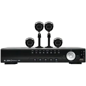 4CH H264 Net DVR  w/VGA 4 x  CMOS  camera 500GB DK4-C1404CM-HDD