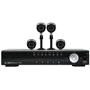 4CH H264 DVR w/ 4 x  CCD Camera 500GB HDD