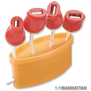 HUB USB 2.0 4Puertos Flores 161510