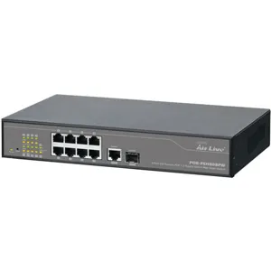 POE-FSH808PW Switch 8*10/100switch+1*1000Base-T+1*SFP fiber, 8POE 24Passive, WEB