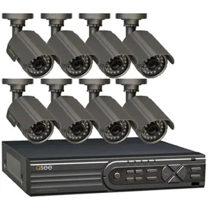 16CH Real Time DVR w/HDMI + 8 camaras 450TVL CCD NV CAM 1TB pnQT4760-8A6-1