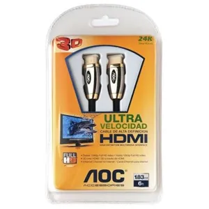 CABLE HDMI M/M 1.8m Triple Blindado v1.4 Gold pn AHDG1406