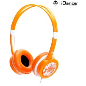 iDance Free 20 Audífono Free , ergonómico liviano 30 mm Súper Bass, conductor de alta voz, almohadilla cómodo, compatible con iPhone, micrófono, tipo de imán Neodimio, Orange