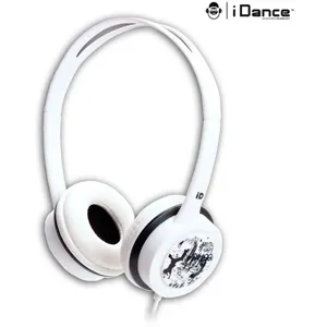 iDance Free 60 Audífono Free , ergonómico liviano 30 mm Súper Bass, conductor de alta voz, almohadilla cómodo, compatible con iPhone, con  micrófono, tipo de imán Neodimio, White