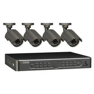 8CH Real Time D1 DVR w/HDMI 4 Camaras 450TVL CCD NV 500GB pnQT5680-4A6-5
