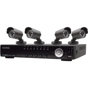 Kit Vigilancia 4 Canales, 4 Cámaras CCD, sin HDD, pnDK4-C2404CCD