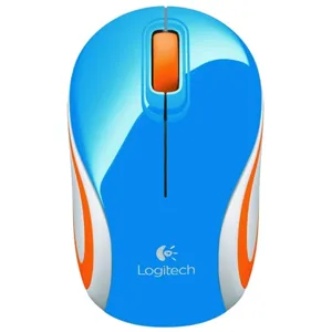 Mouse M187 Inalámbrico Mini, Blue/Orange 910-003788