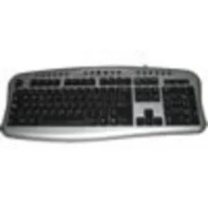 Teclado Negro/Silver Multimedia ps/2