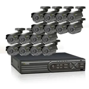 Kit DVR 16 canales con 16 camaras 700 TVL y 2TB pre instalado, PN : QT5716-16H4-2