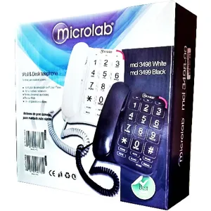 MLAB Telefono Sobremesa Numeros grandes Blanco PN:03498