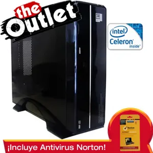 Outlet - PC Slim Cel J1800 2GB 500GB lector Tarjeta + Norton.