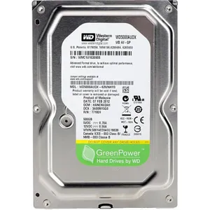 HDD 500GB 3.5 SATA3 Intellipower 32mb pn:  WD5000AUDX