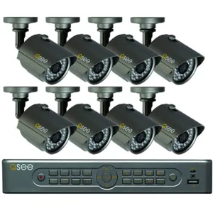 Kit DVR 8 camaras 900TVL HDD 500Gb , pn:QT5682-8H4-5B