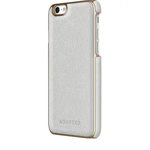 Funda folio Adopted de cuero para iPhone 6 Leather Wrap Blanco/Oro