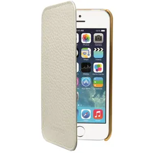 Funda de cuero para iPhone 6 Leather Folio Blanco/Oro