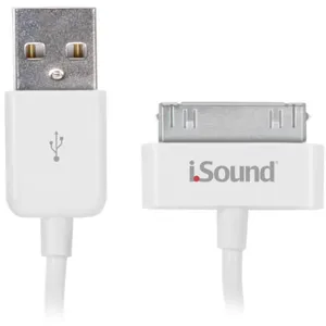 Cable Sync 30pin a USB iSound - Blanco