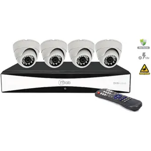 Kit DVR + 4 camaras KD  tipo domo, mcl pn:5502