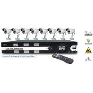 Kit DVR + 8 camaras 700 TVL HKC pn:6325