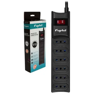 Protector Sobrecarga y Alargador 6 salidas 1.8m Negro I16007FUJ0X920N