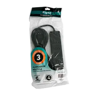 Alargador 4 salidas 3m Negro I16019ACA2314N