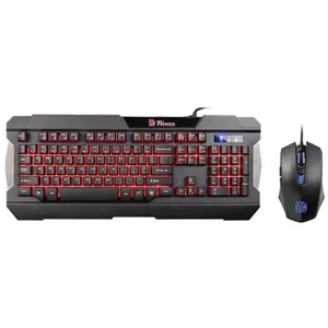 Combo Teclado Mouse Led Tri color Esp Gamer KB-CCM-PLBLSP-01