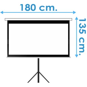 TELON CON TRIPODE DINON 1,80 ANCHO X 1,35 ALTO MET TDT180X135A