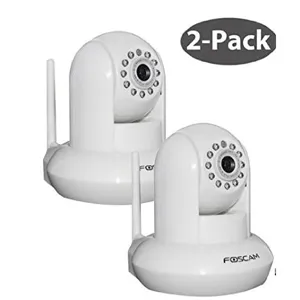 Pack 2 camaras IP FI8910W wireless/wired pan & tilt  IR-cut filter 8 mts. vision nocturna lente 3.6 mm  Blanco pn: B00724G2P4
