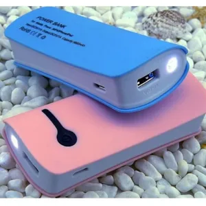 Bateria Externa Recargable 4000mhA USB Luz Celeste 92067