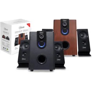 Parlantes 2.1 Subwoofer Radio FM USB SD card  Madera  pn: 6109