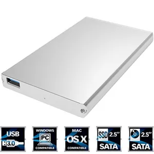 Cofre ultra slim de aluminio 2.5" USB 3.0 optimizado p/ SSD soporta UASP SATA III, silver pn: EC-UM30