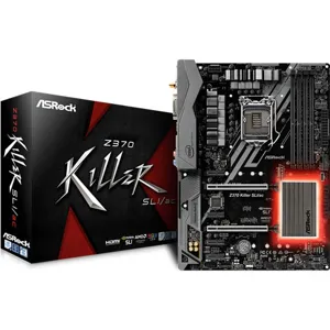 Tarjeta Madre Z370 Killer 4x DDR4 4266+(OC) 2x PCIe 3.0 x16   4 PCIe 3.0 x1  M.2(Key E)  pn: Z370 KILLER SLI/AC