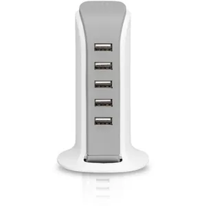Cargador torre 5 puertas USB 6A pn: ARG-AC-0119WT