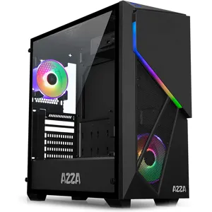 Gabinete ATX Mid tower Gaming Inferno 310 vidrio templado pn: AZZA-INFERNO-310 DH