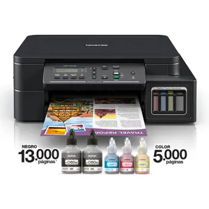 Impresora Multifuncional Tinta Recargable Color Wifi 27ppm 10ppm Continua pn.DCPT510W