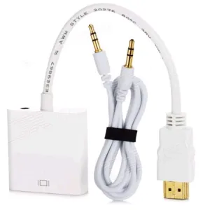 Conversor convertidor adaptador HDMI a VGA y 3.5mm Audio tipo cable  pn 93218
