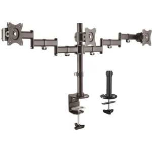 Soporte triple monitor 13" a 27"base giro/180° Rot/360 pn.KPM-320